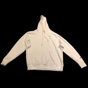 White Champion Classic Fleece Embroidered C Hoodie